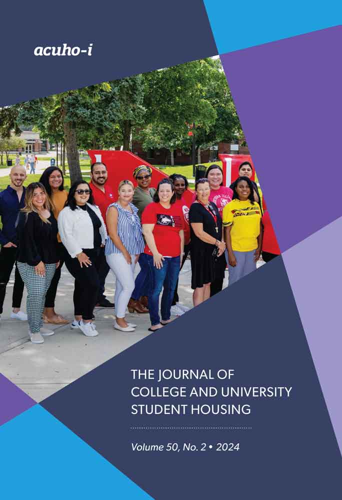 Cover of the Journal of College and University Student Housing.